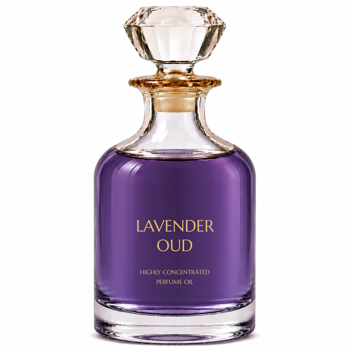 Lavender Oud concentrated perfume oil decanter