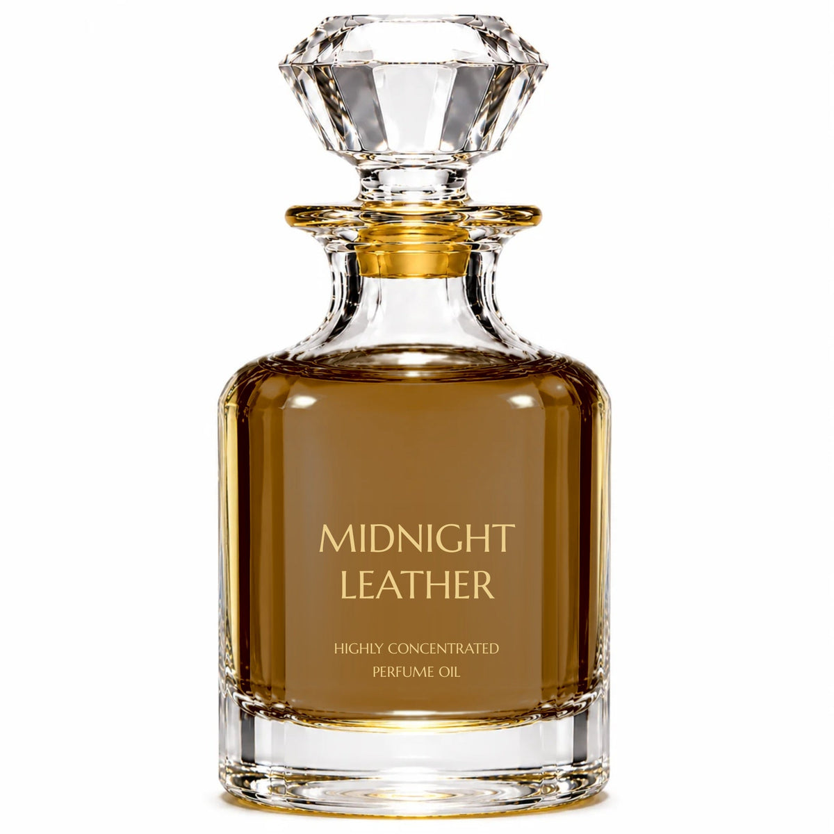 Midnight Leather concentrated perfume oil decanter