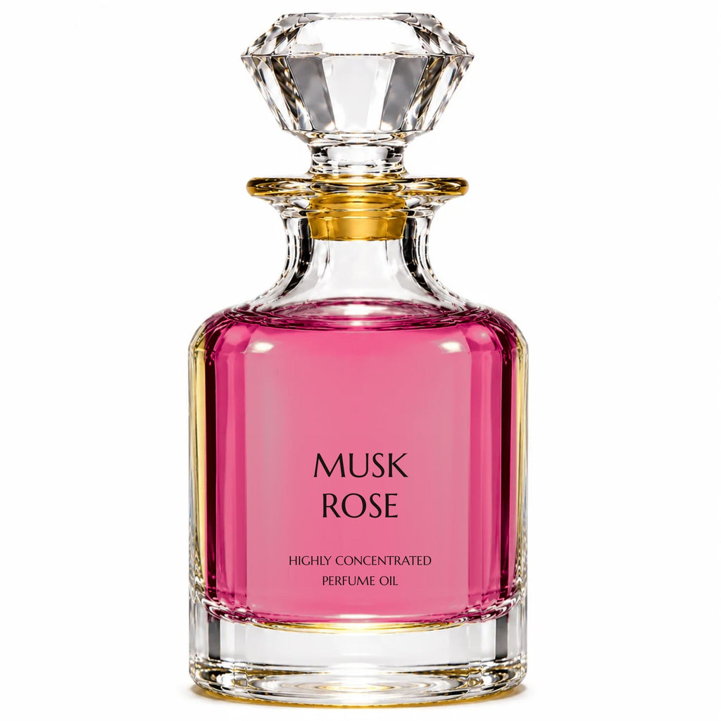 Musk Rose concentrated perfume oil decanter