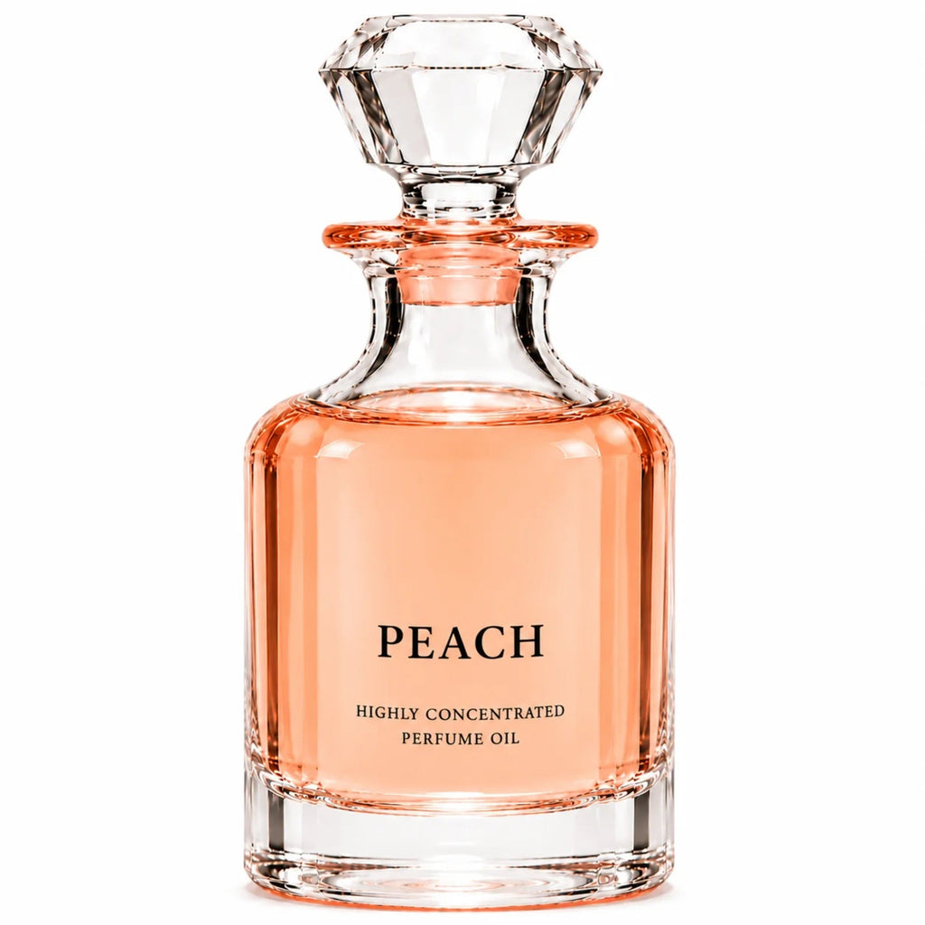 Peach concentrated perfume oil decanter