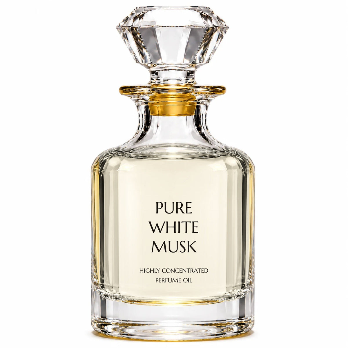 Pure White Musk concentrated perfume oil decanter