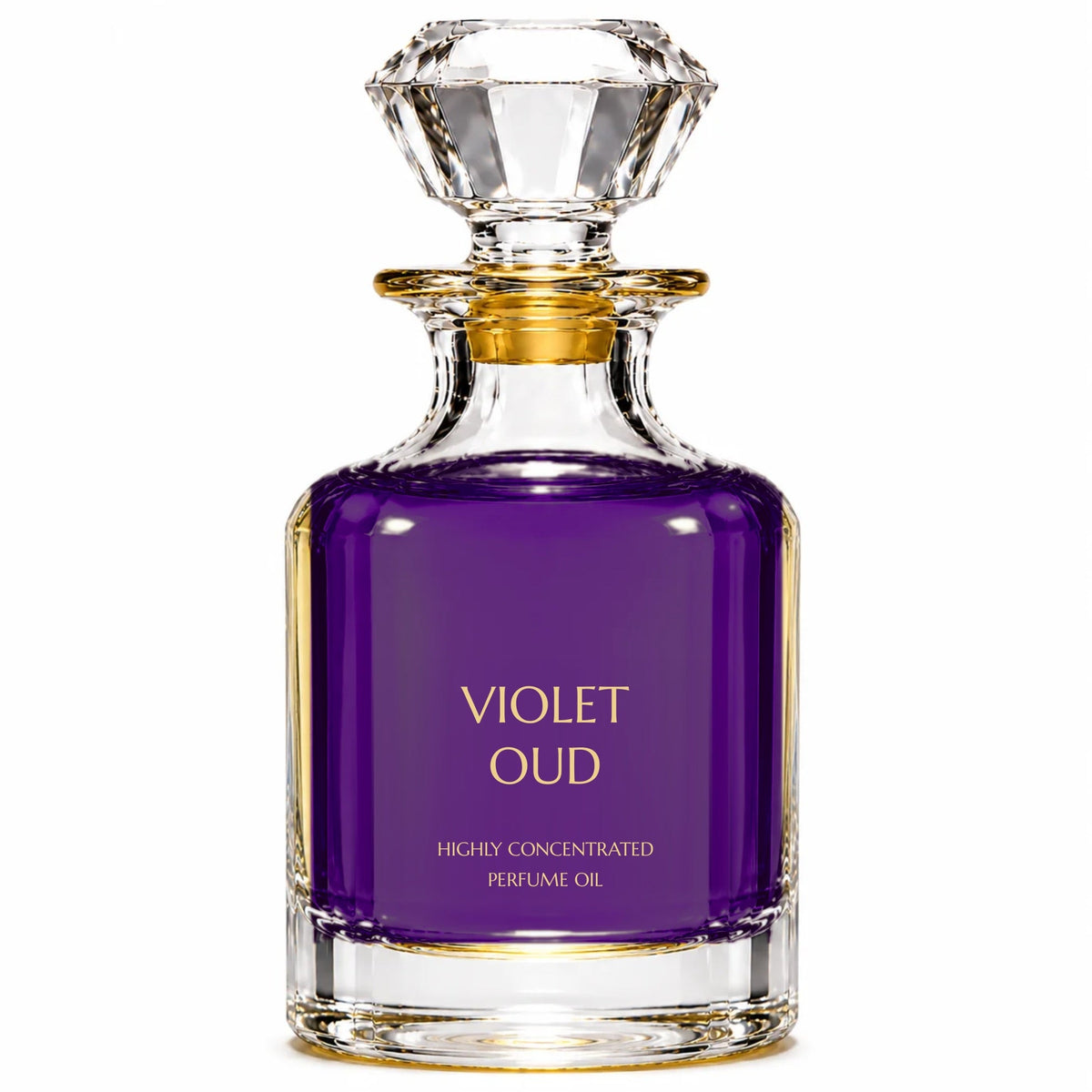 Violet Oud concentrated perfume oil decanter