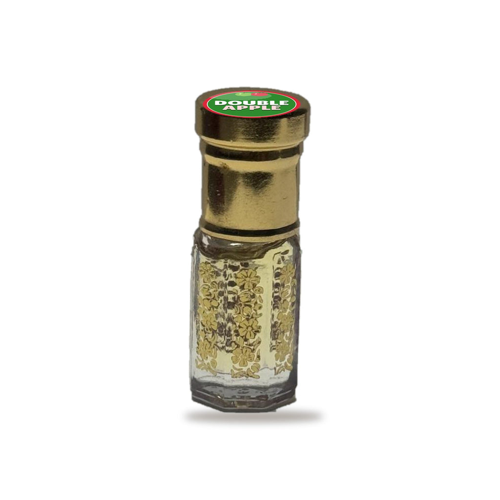 Double Apple concentrated perfume oil in a gold octagonal roller bottle with a Universal Aromas CPO cap label